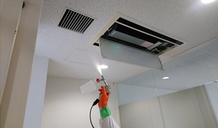 高所消毒・除菌